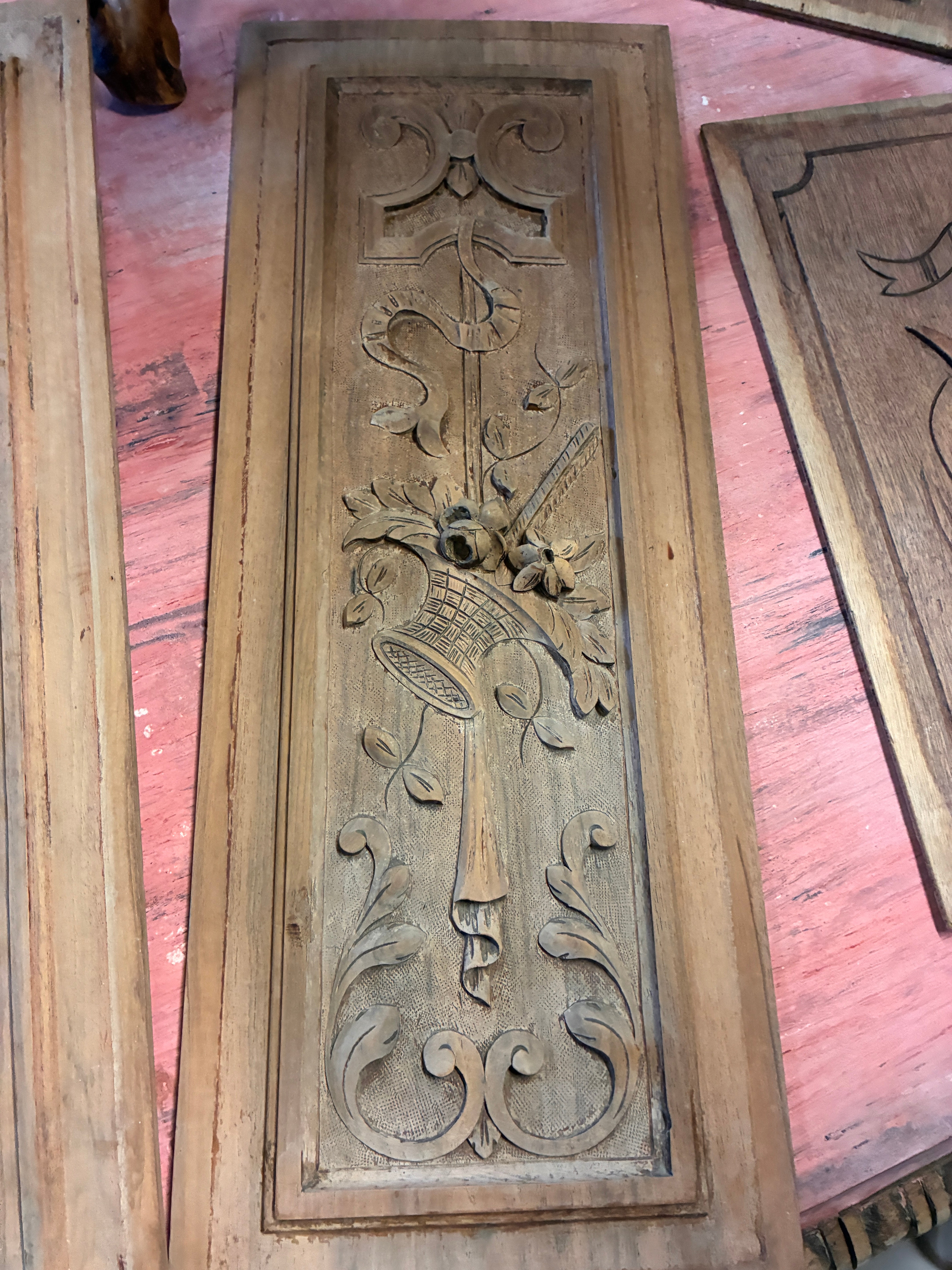 Wood Carved Panel