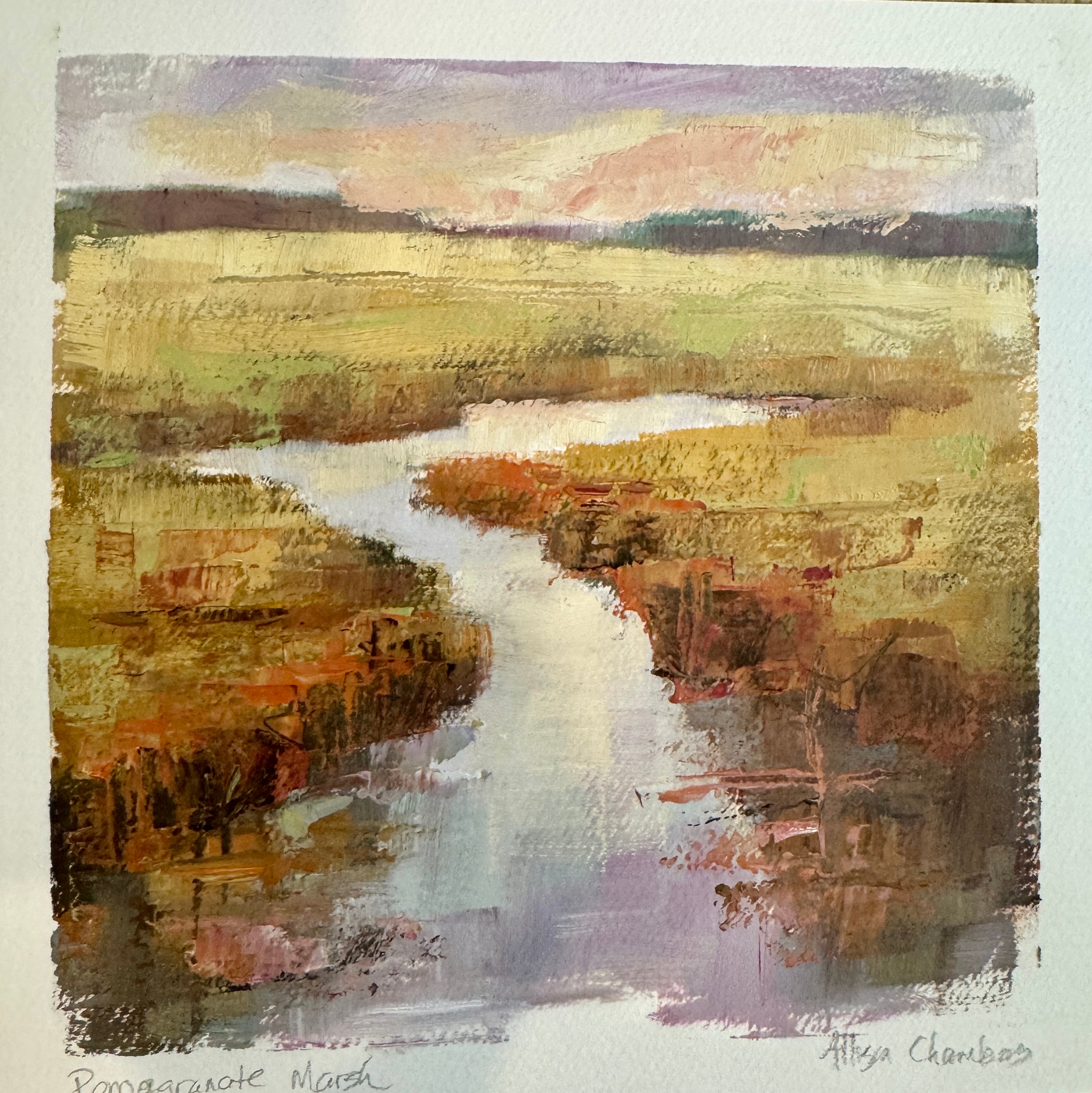 Allison Chambers - Pomegranate Marsh (8 x 8)