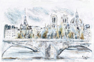 Sarah Robertson - Port Royal Bridge Paris View (24 x 36)