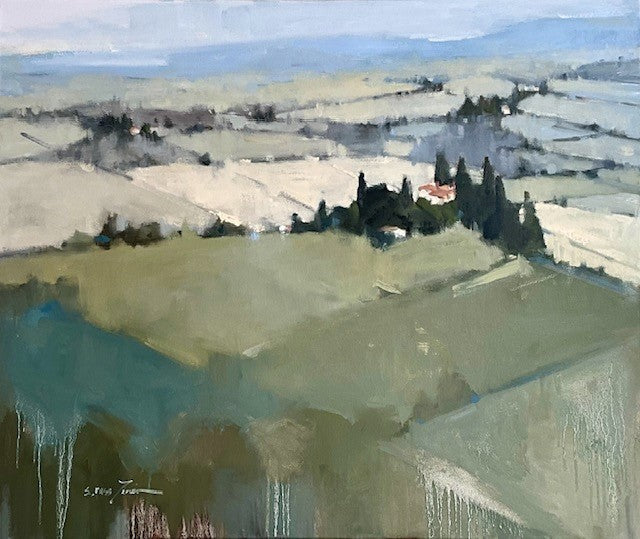 Sherrie Russ Levine - San Gimignano Vineyards (30 x 40) - RESERVED