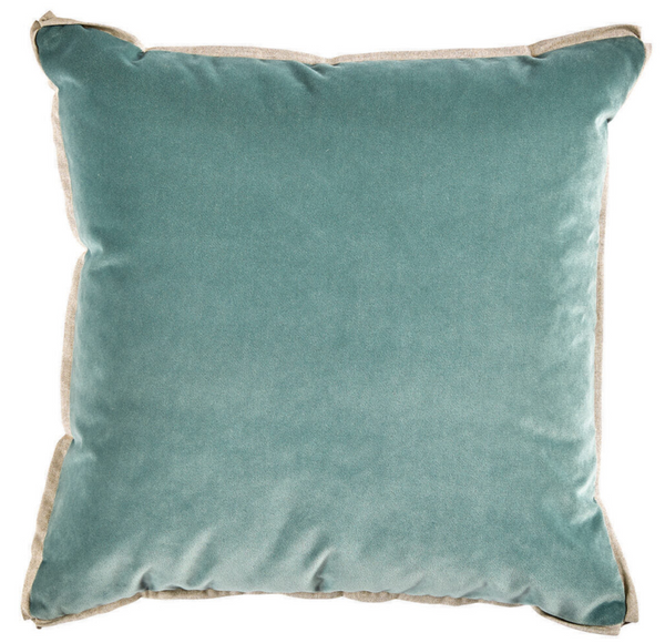 Velvet Pool with Linen Flange Pillow
