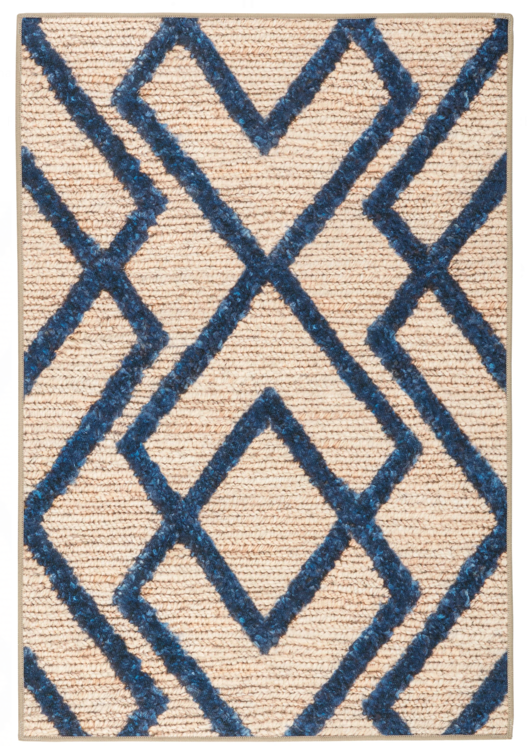 Marco Navy Machine Washable Rug 2.5x8' Runner