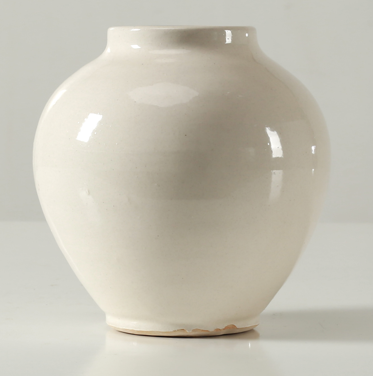 Cream Glazed Petite Ceramic Vase