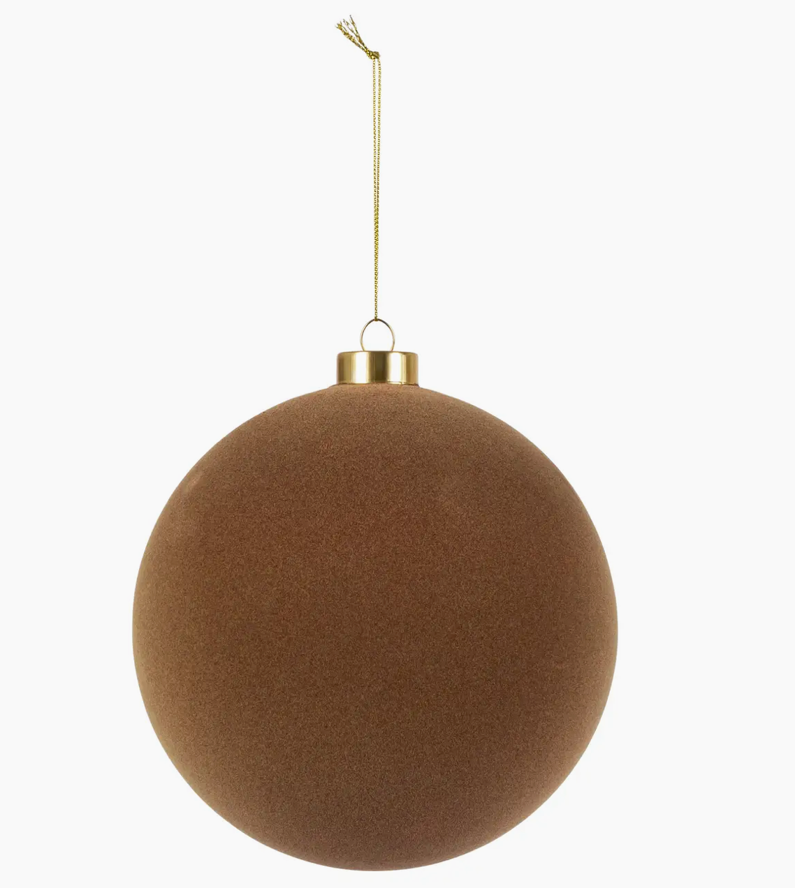 5.75" Chestnut Flocked Ornament