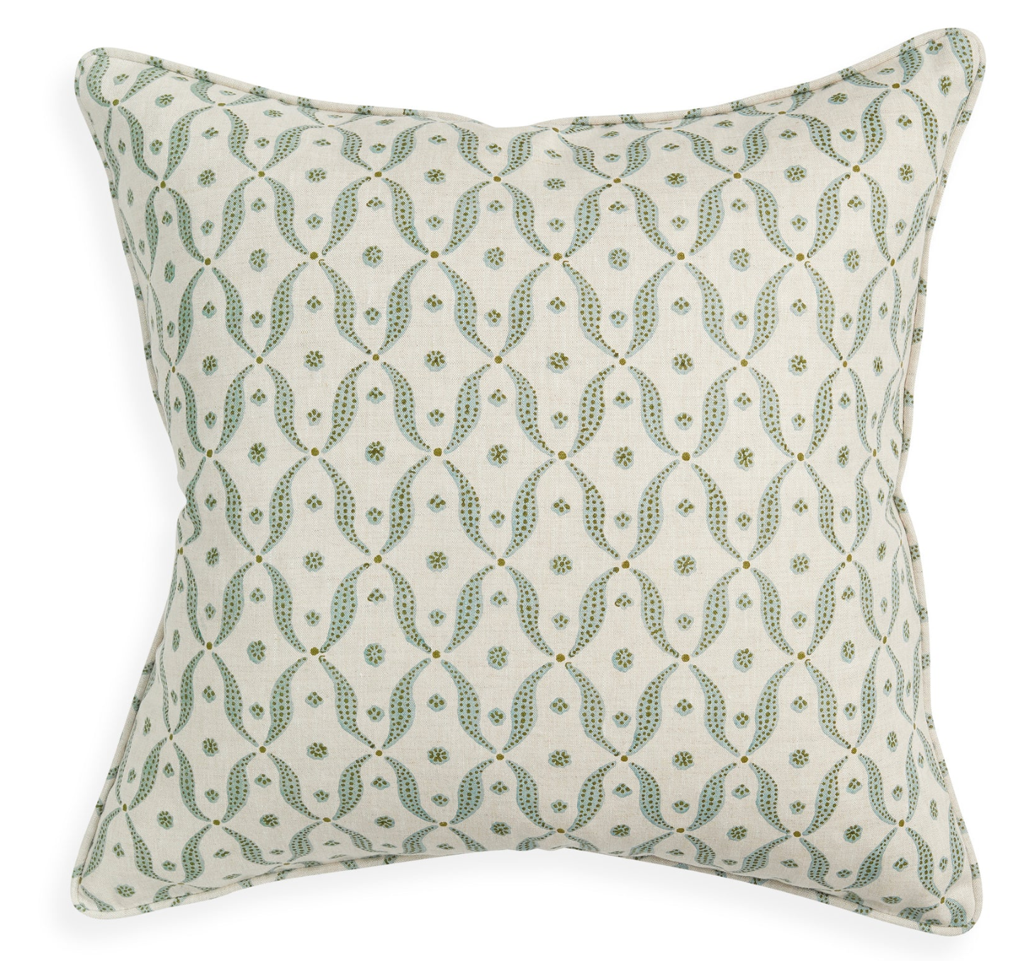 Genoa Celadon Moss Linen Pillow 20"x20"