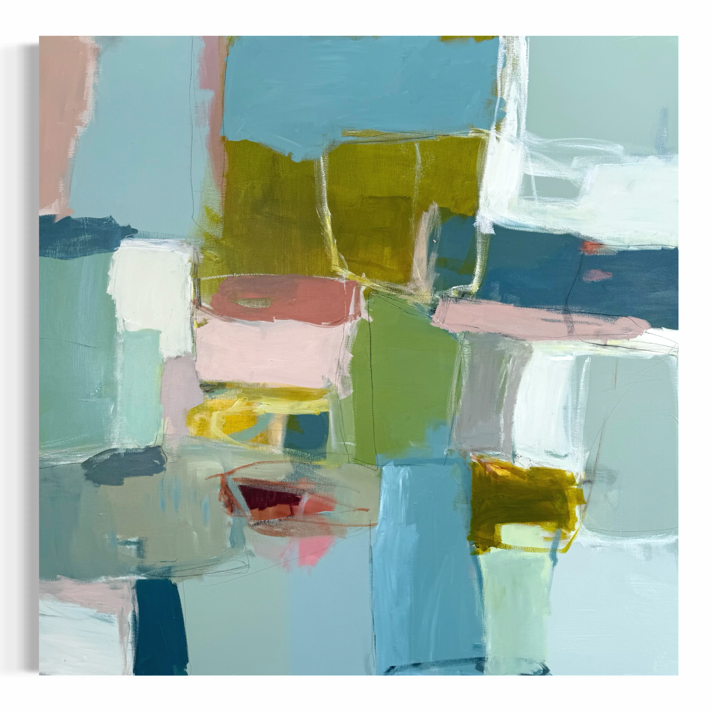 Lindsay Von - Seaside Sand Getaway (48 x 48)