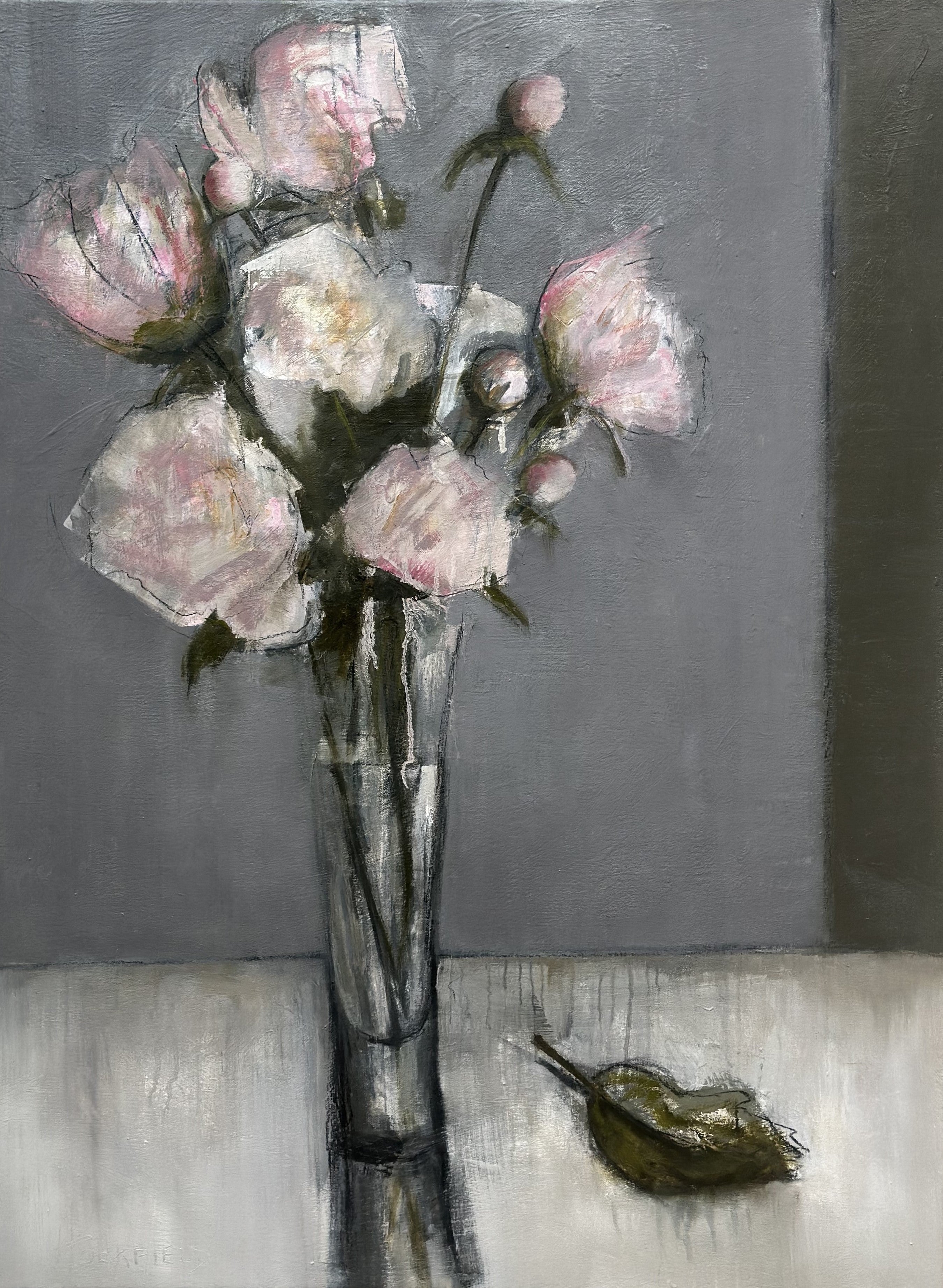 Sharon Hockfield - My Peonies (40 x 30)