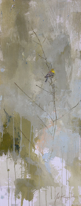 Justin Kellner - Some Missed Out (Prairie Warbler) (40 x 16)