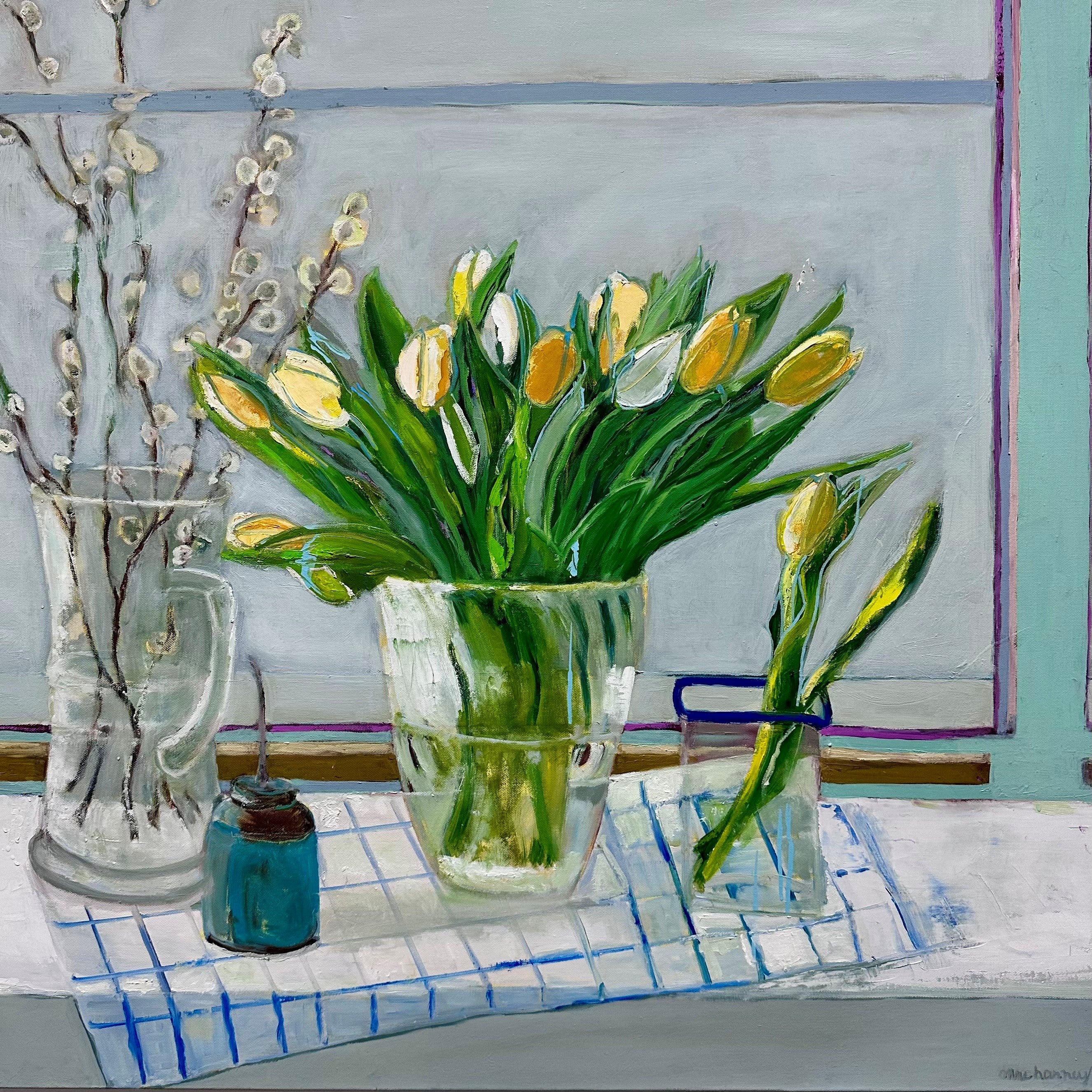 Anne Harney - Spring Tulips (36 x 36)