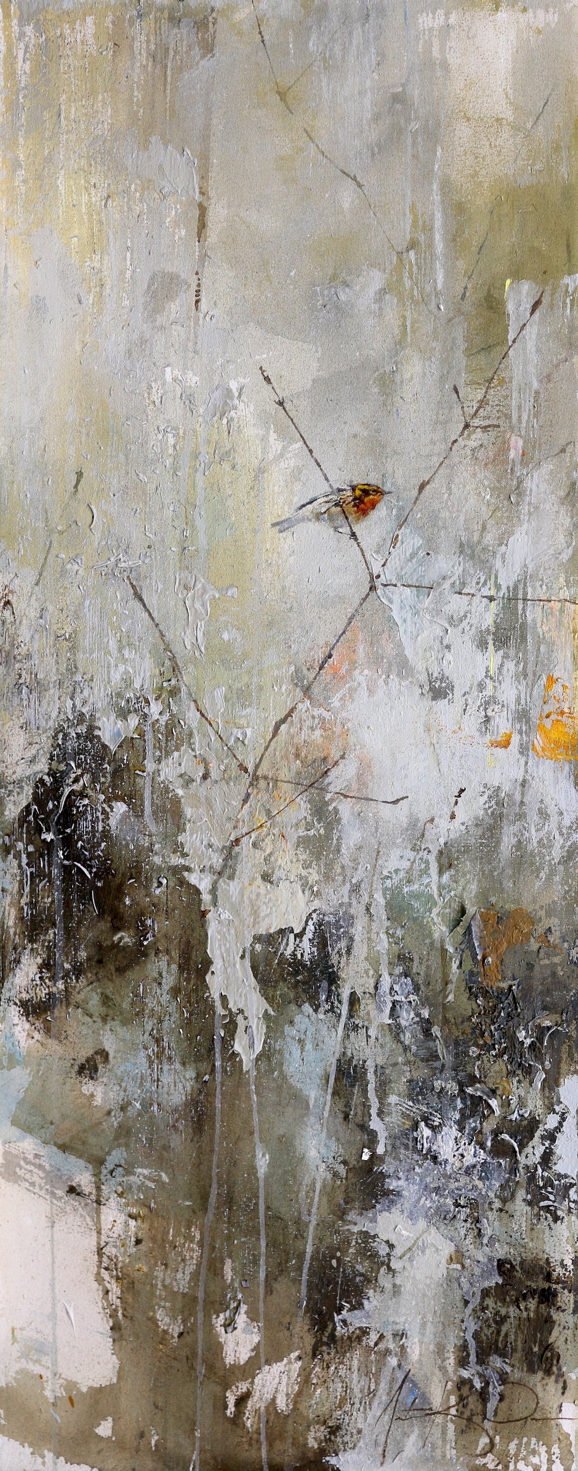 Justin Kellner - The Memories Stay (Blackburnian Warbler) (40 x 16)