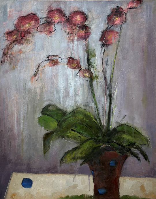 Sharon Hockfield - The Orchid Pot (30 x 24)