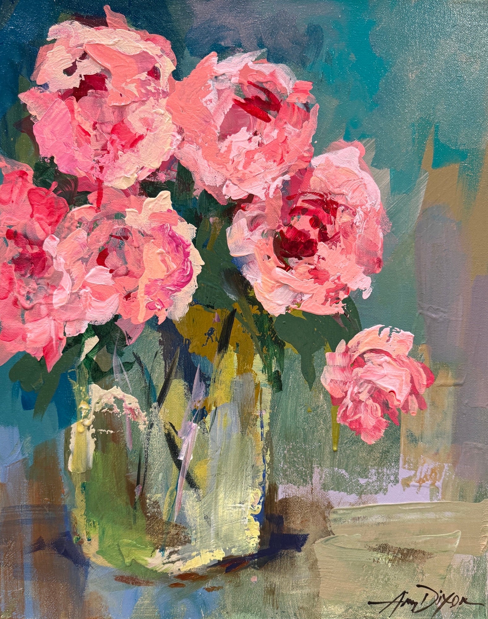 Amy Dixon - The Poise of Peonies (20 x 16)