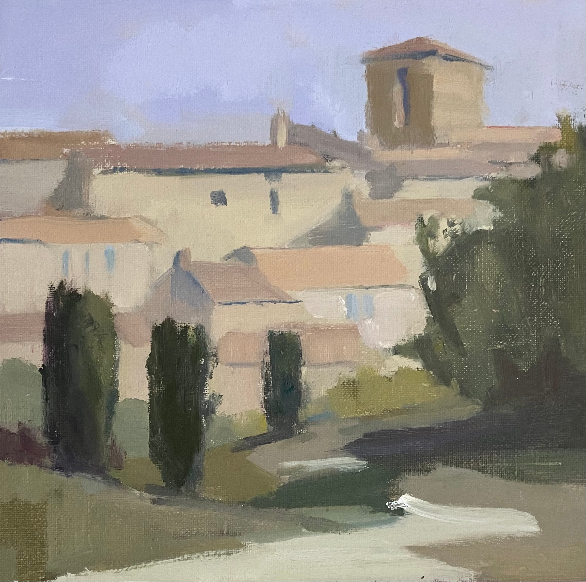 Lesley Powell - View into the Village (10 x 10)