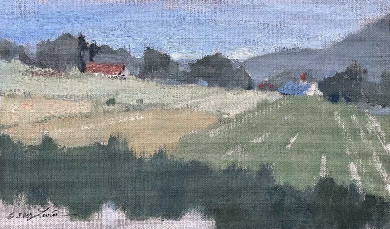 Sherrie Russ Levine - Vinyards of Normandy (6 x 10)