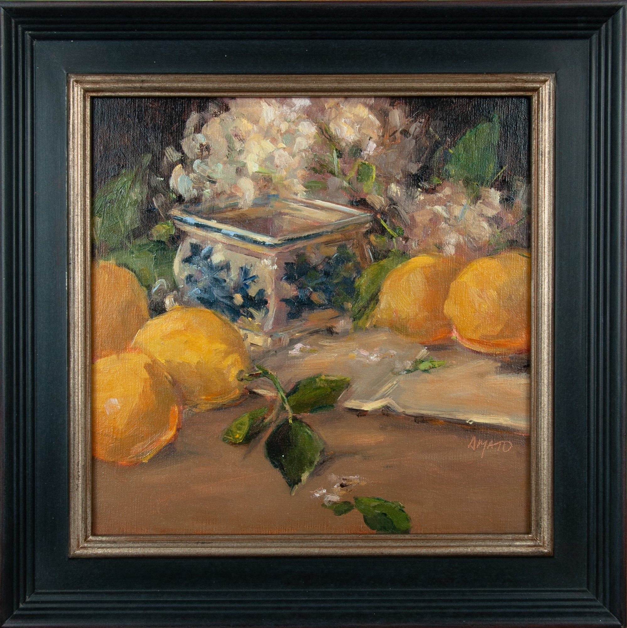 Stephanie Amato - White Blue and Yellow (10 x 10)