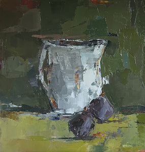 Geri Eubanks - White Bowl and Figs (12 x 12)