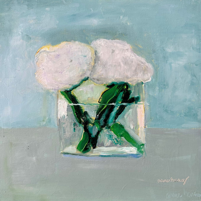 Anne Harney - White Roses (12 x 12)