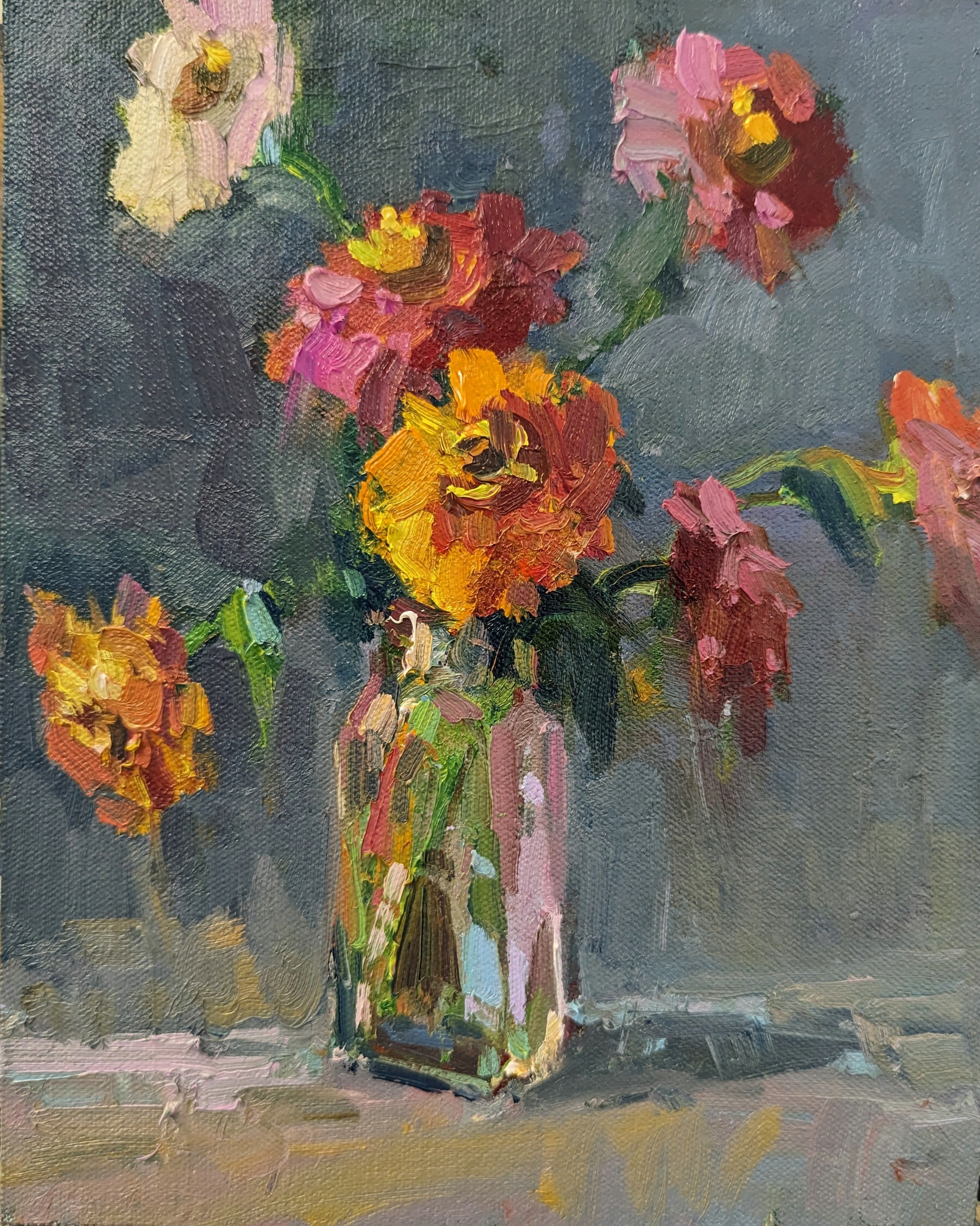 Millie Gosch - Zinnias on Parade I (10 x 8)