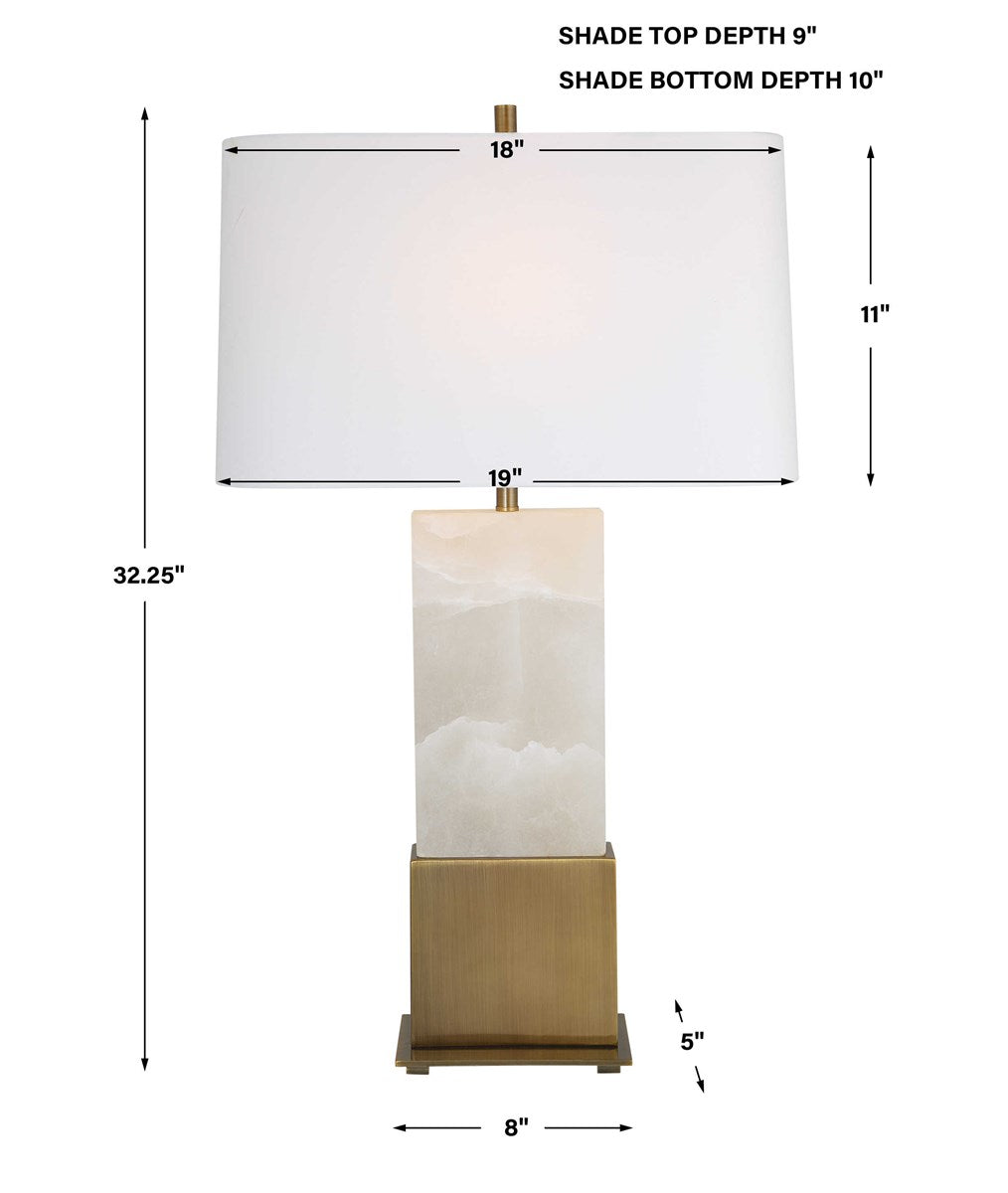 Alabaster & Brass Cloud Lamp