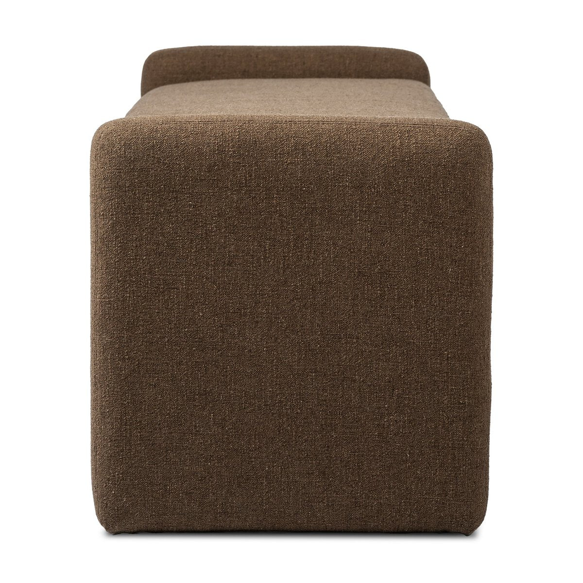 Linen-Blend Upholstered Bench