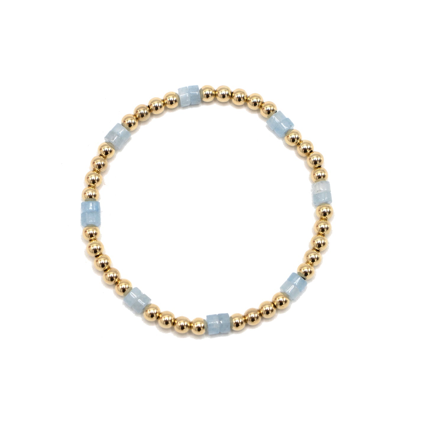 Heishi Aquamarine Stone Bracelet