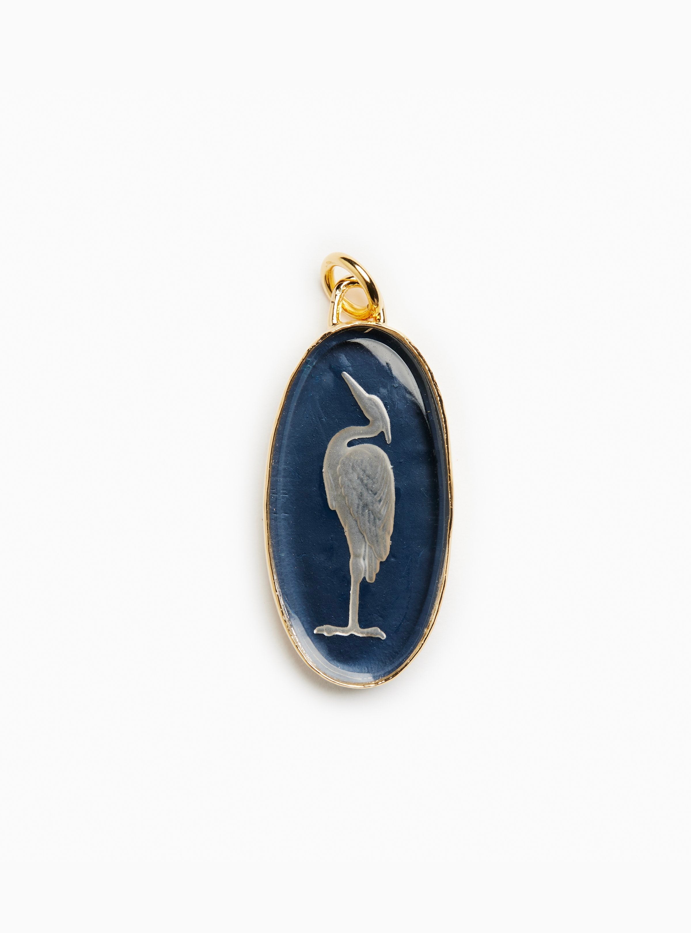 Ardea Heron Charm on Labradorite Necklace