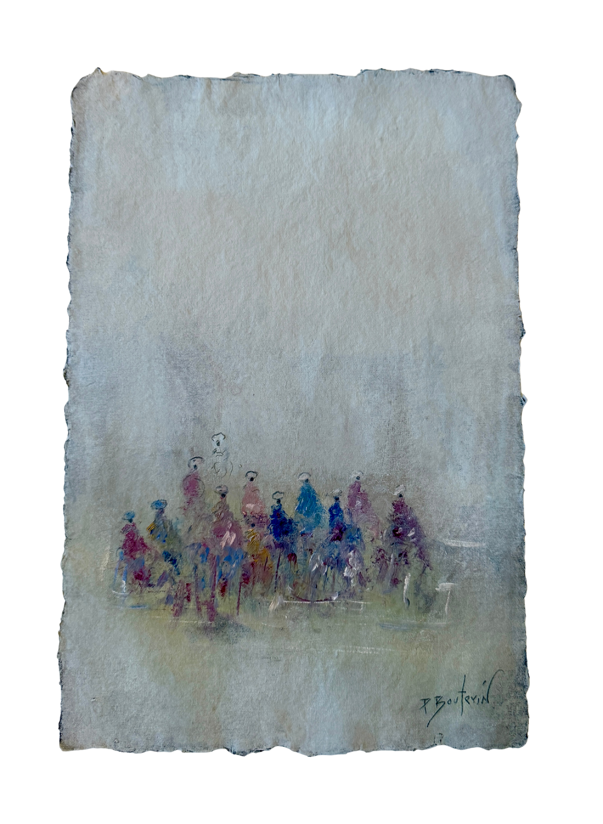 Pascal Bouterin - Femmes a la plage (14 x 9.5)
