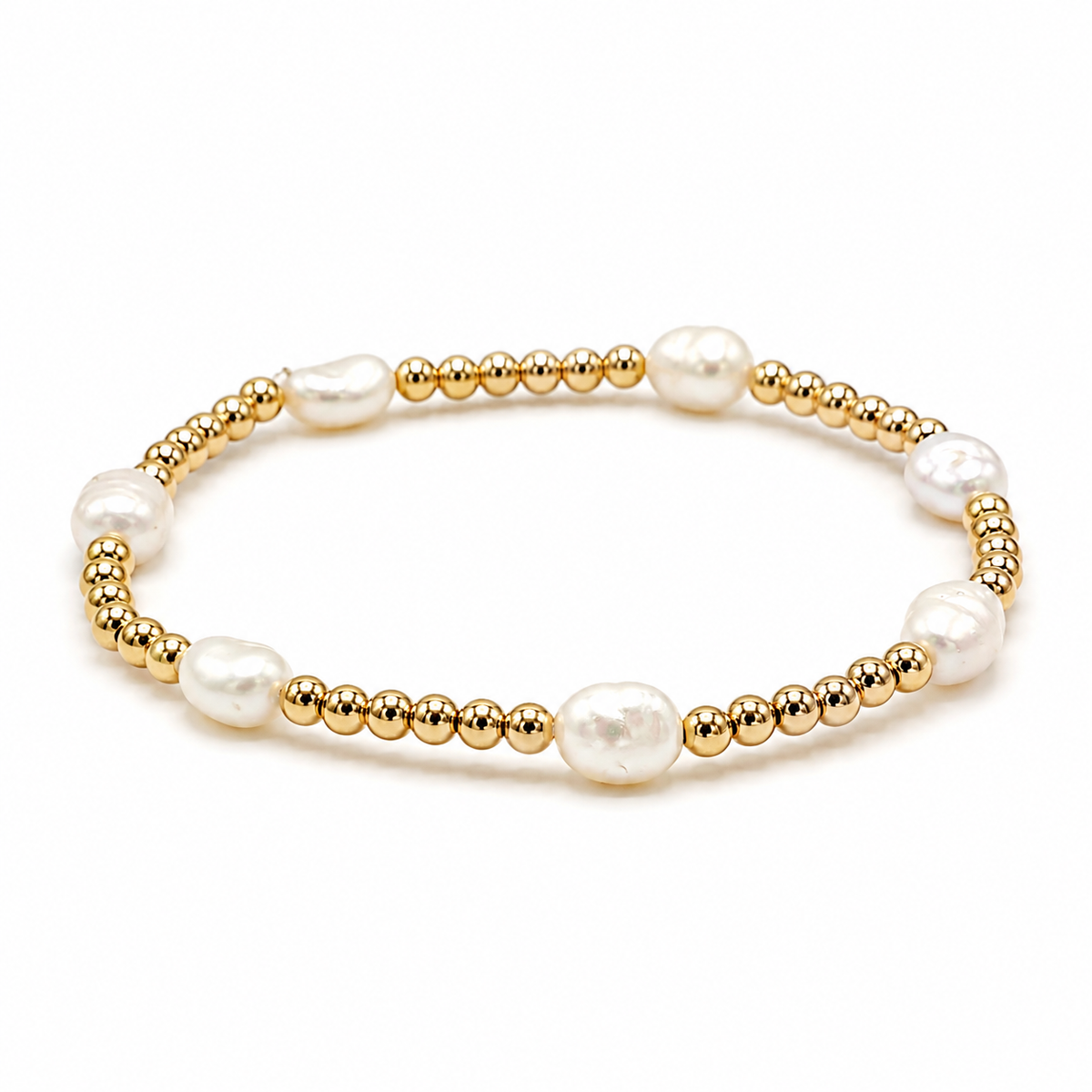 Baroque Patterned Pearl Bracelet