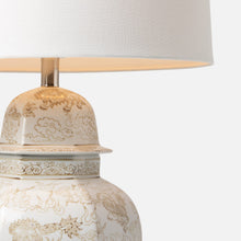 Load image into Gallery viewer, Beige White Ginger Jar Lamp