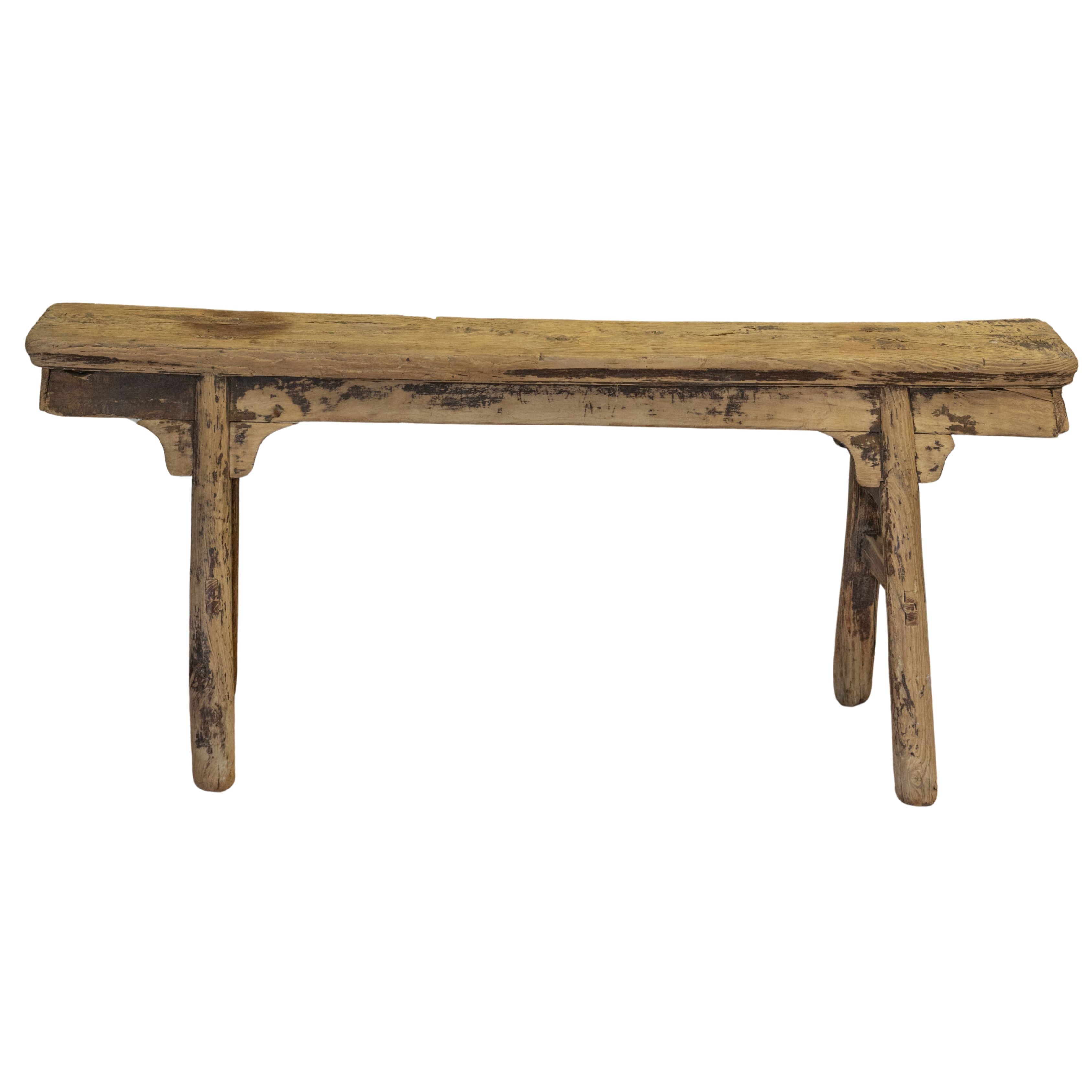 Blond Rustic Bench