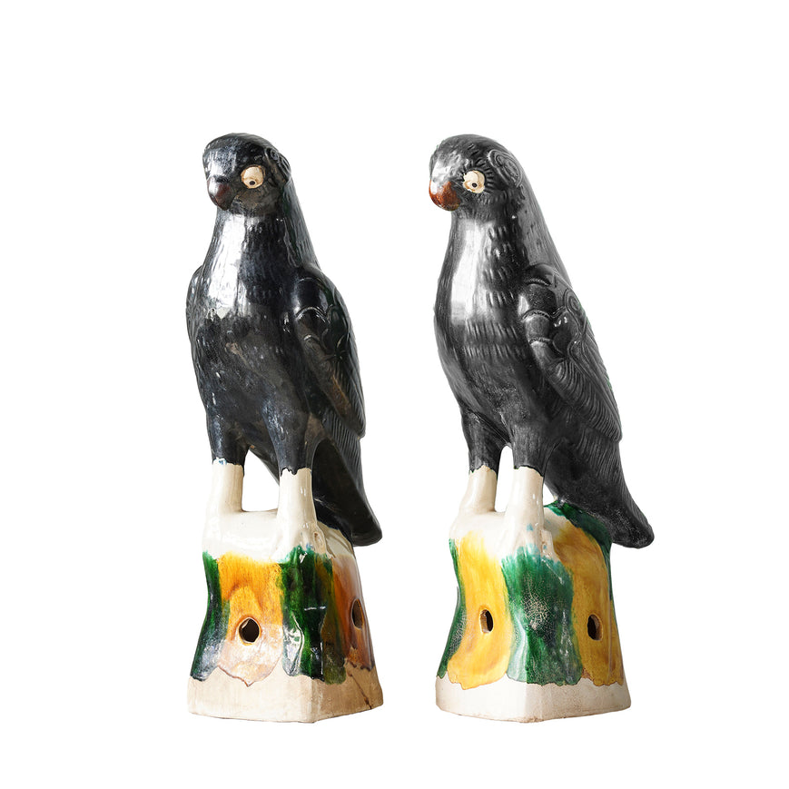 Hand-Painted Porcelain Bird Pair