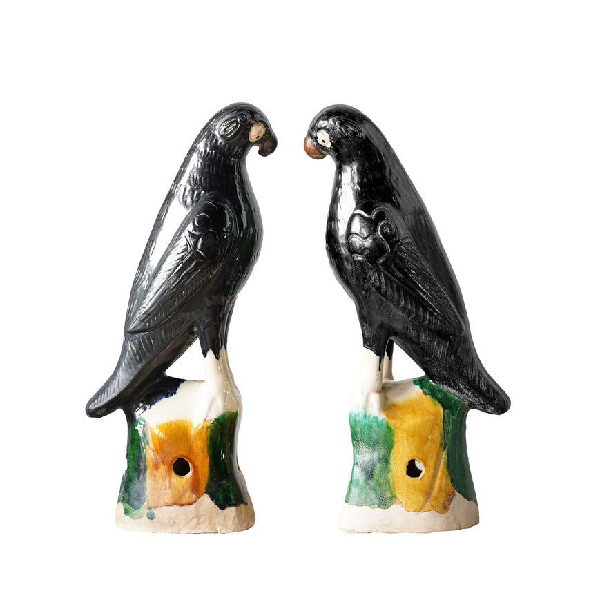 Hand-Painted Porcelain Bird Pair