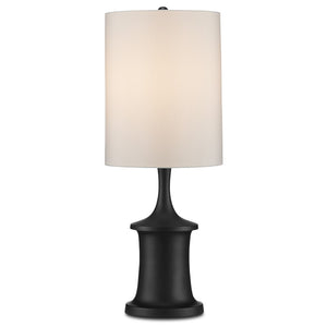 Matte Black Lamp with Tall Shade