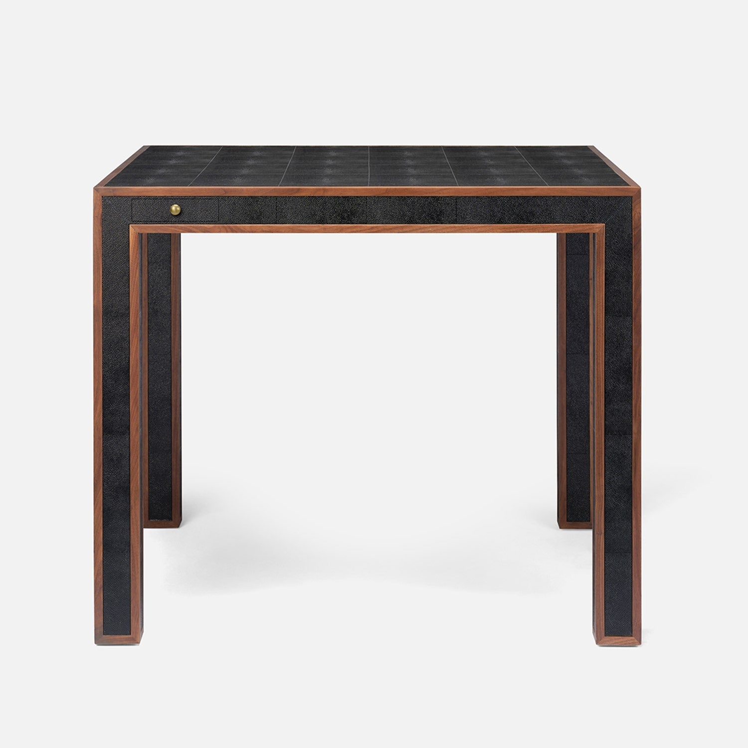 Black Shagreen & Walnut Game Table