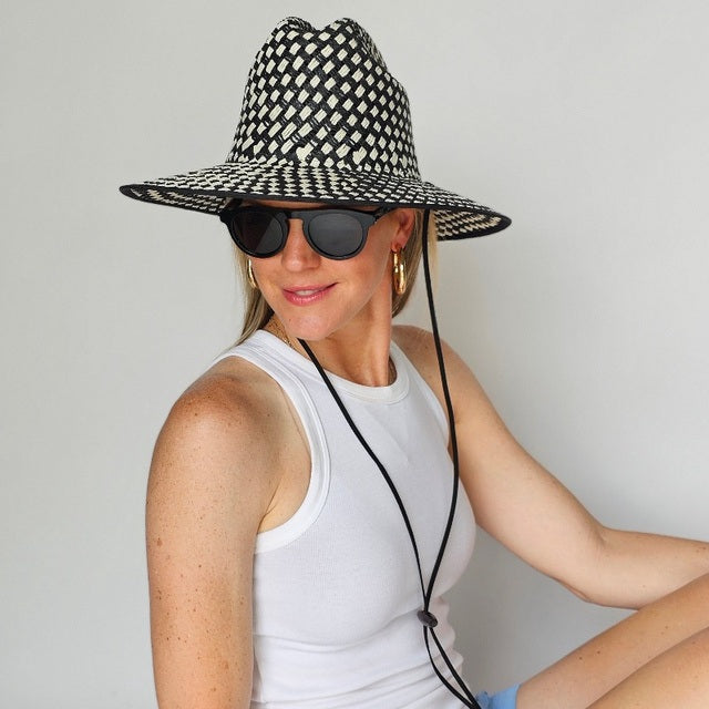 Black & White Lifeguard Hat