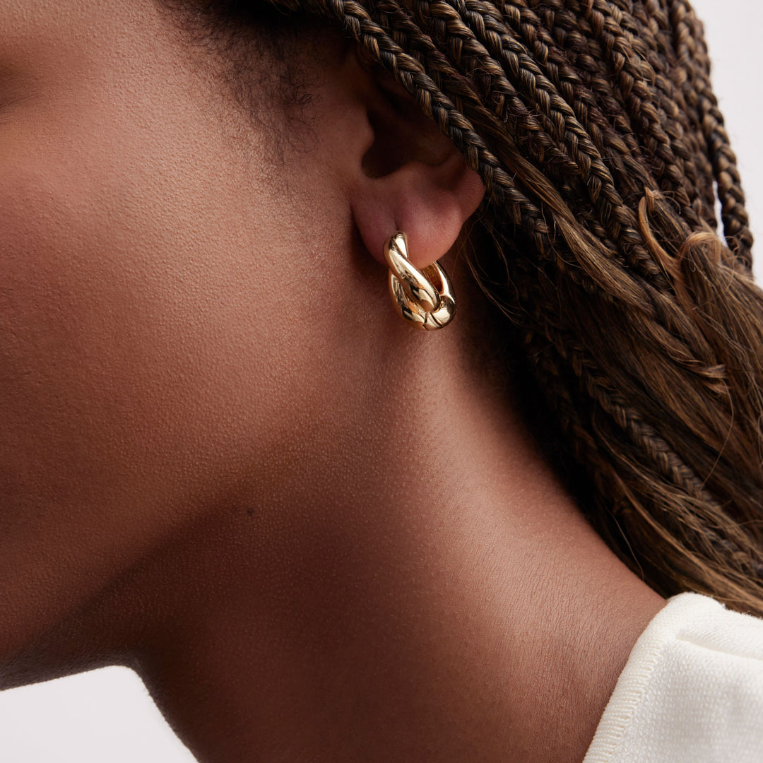 Gold Bleecker Hoops