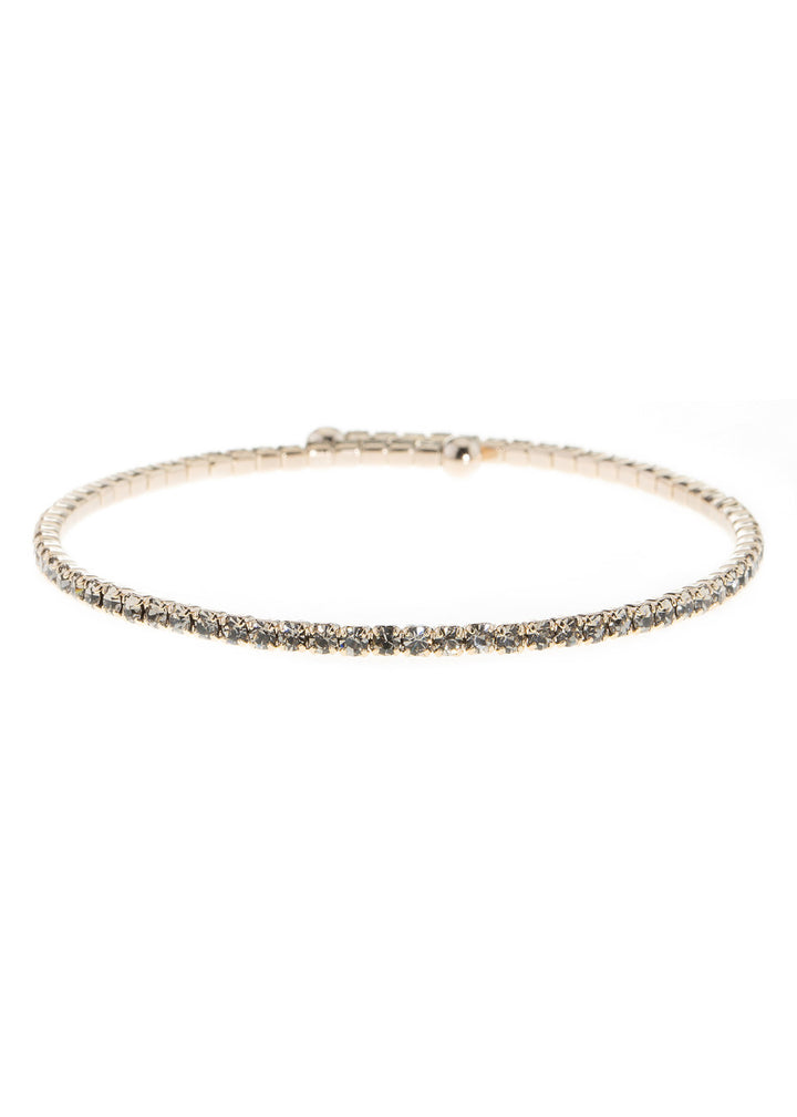 Black Diamond CZ & Gold Bangle