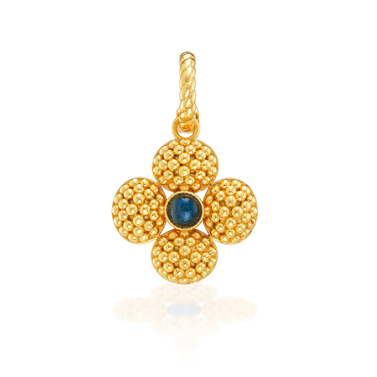 Blue Labradorite Berry Clover Pendant