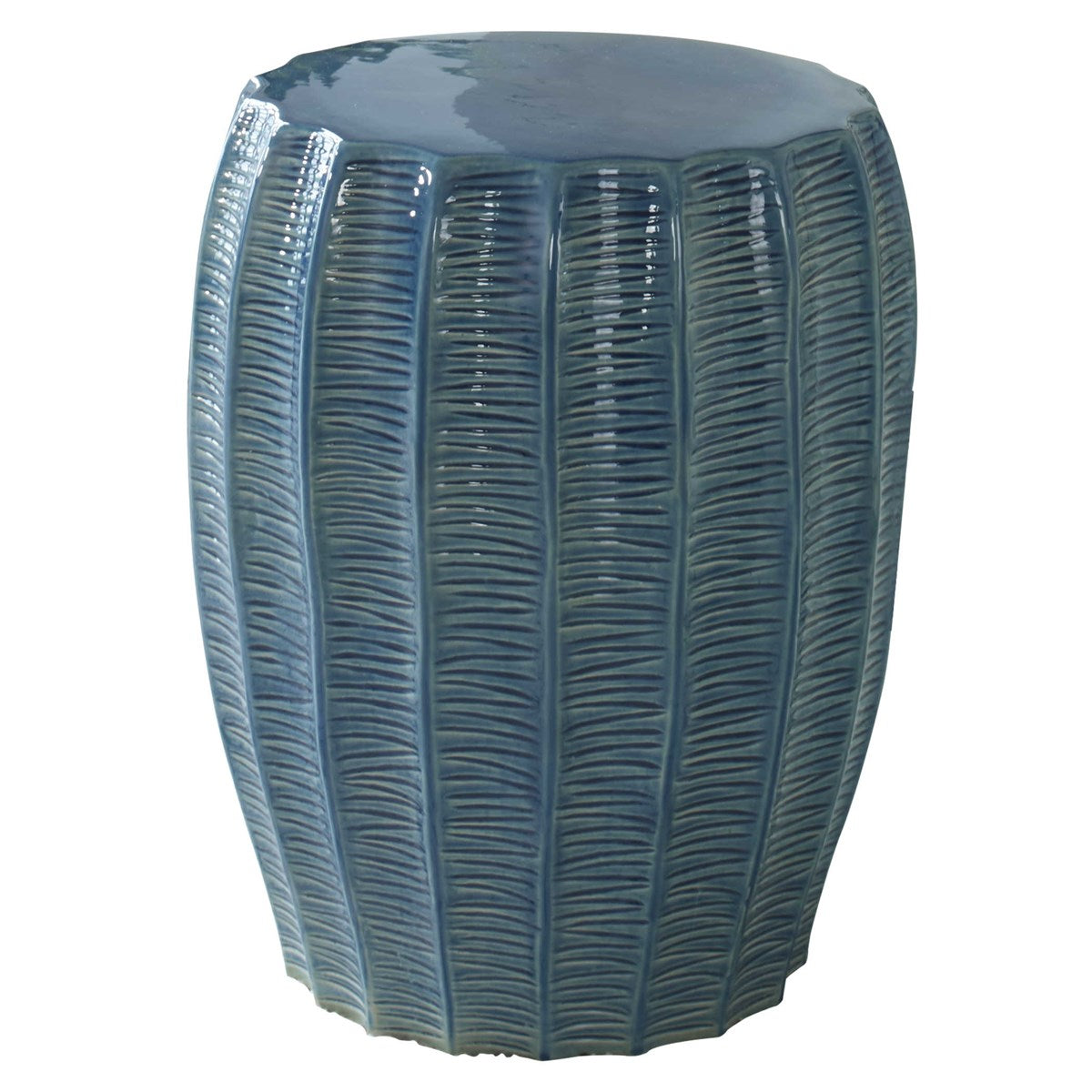 Blue Glaze Ceramic Garden Stool