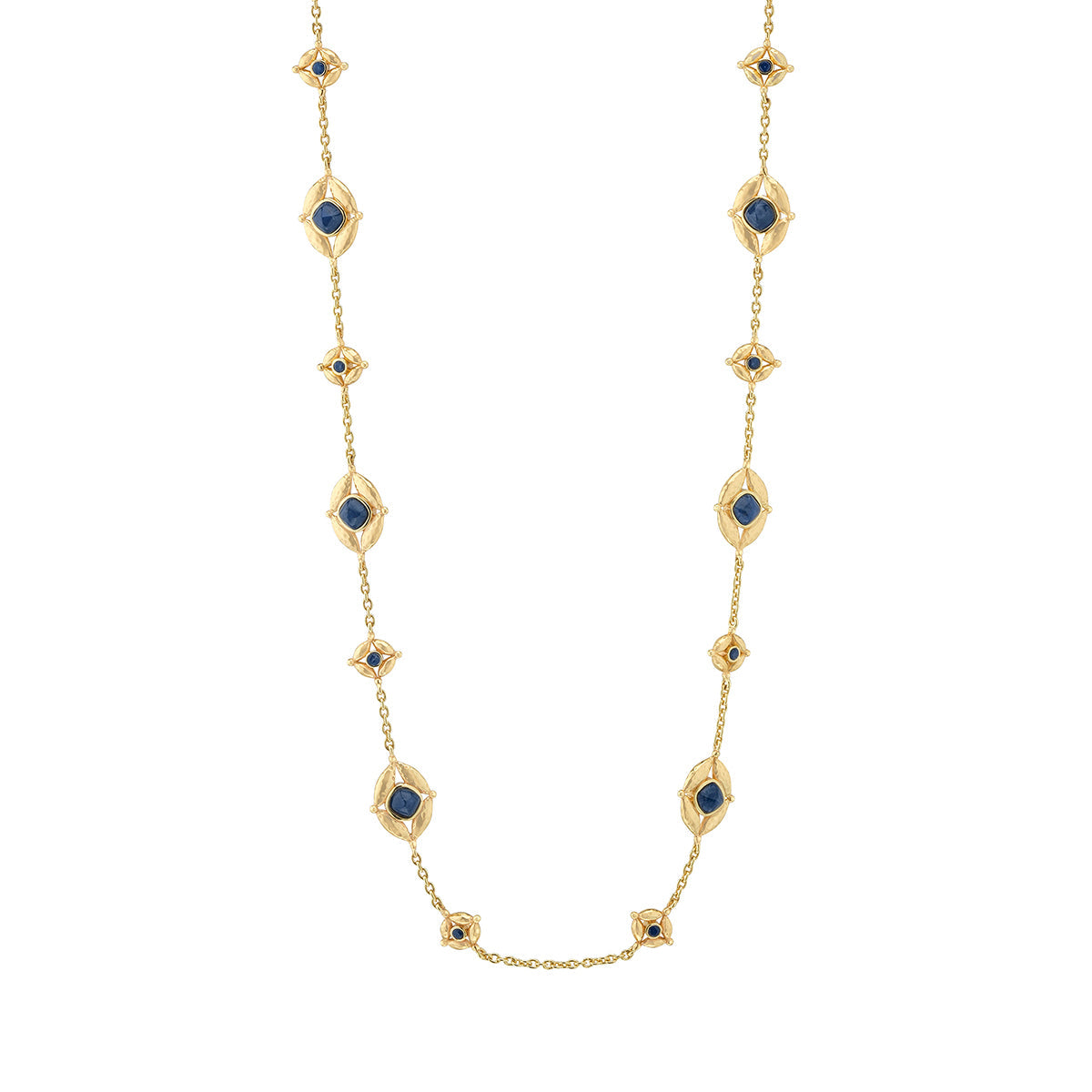 32" Blue Labradorite & Green Onyx Necklace