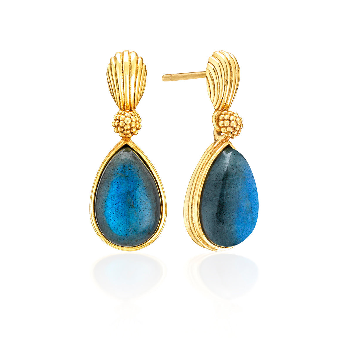 Blue Labradorite Post Earrings