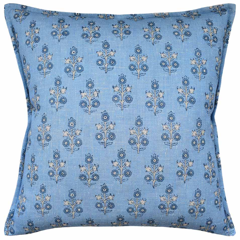 Blue Poppy Pillow