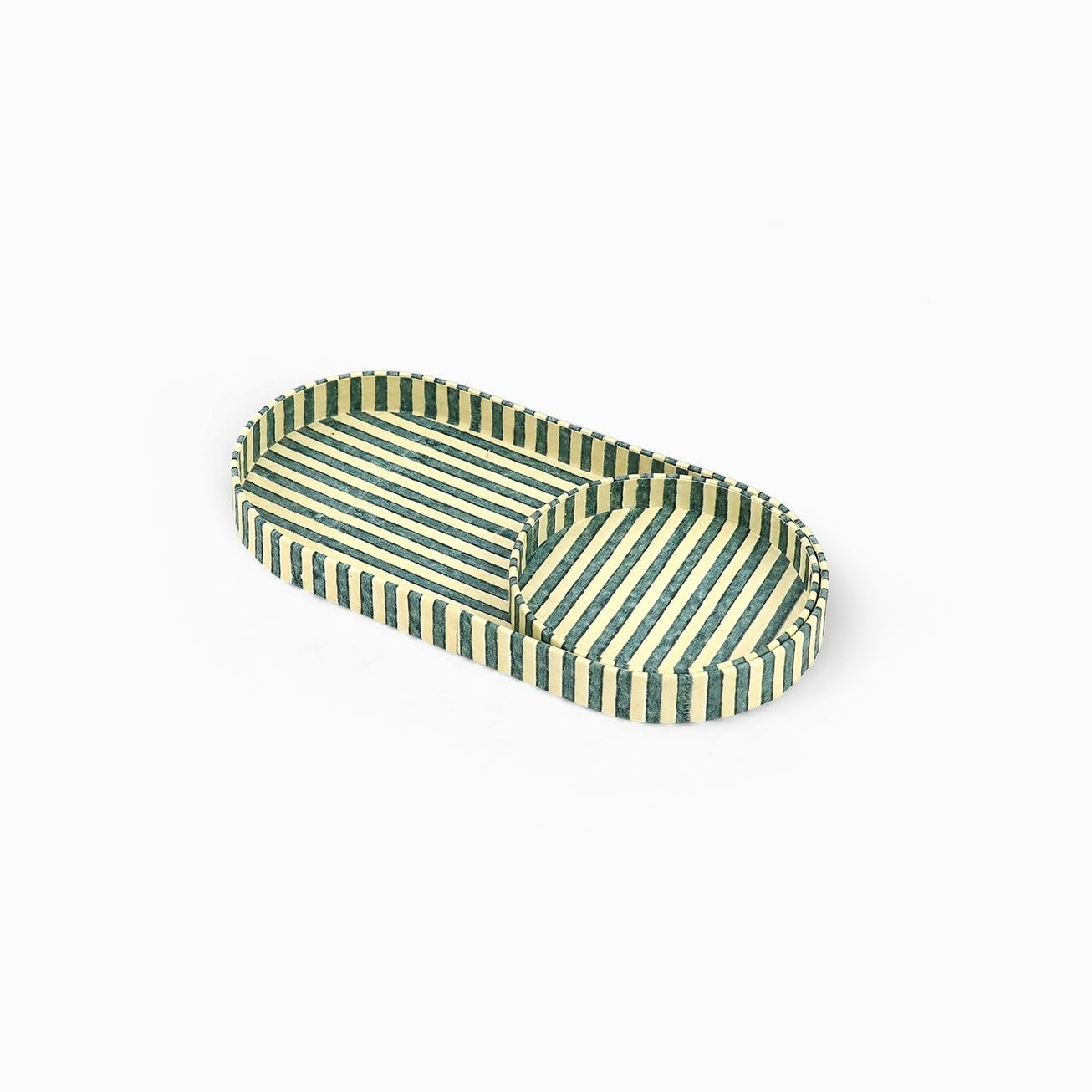 Blue Stripe Nesting Tray Set