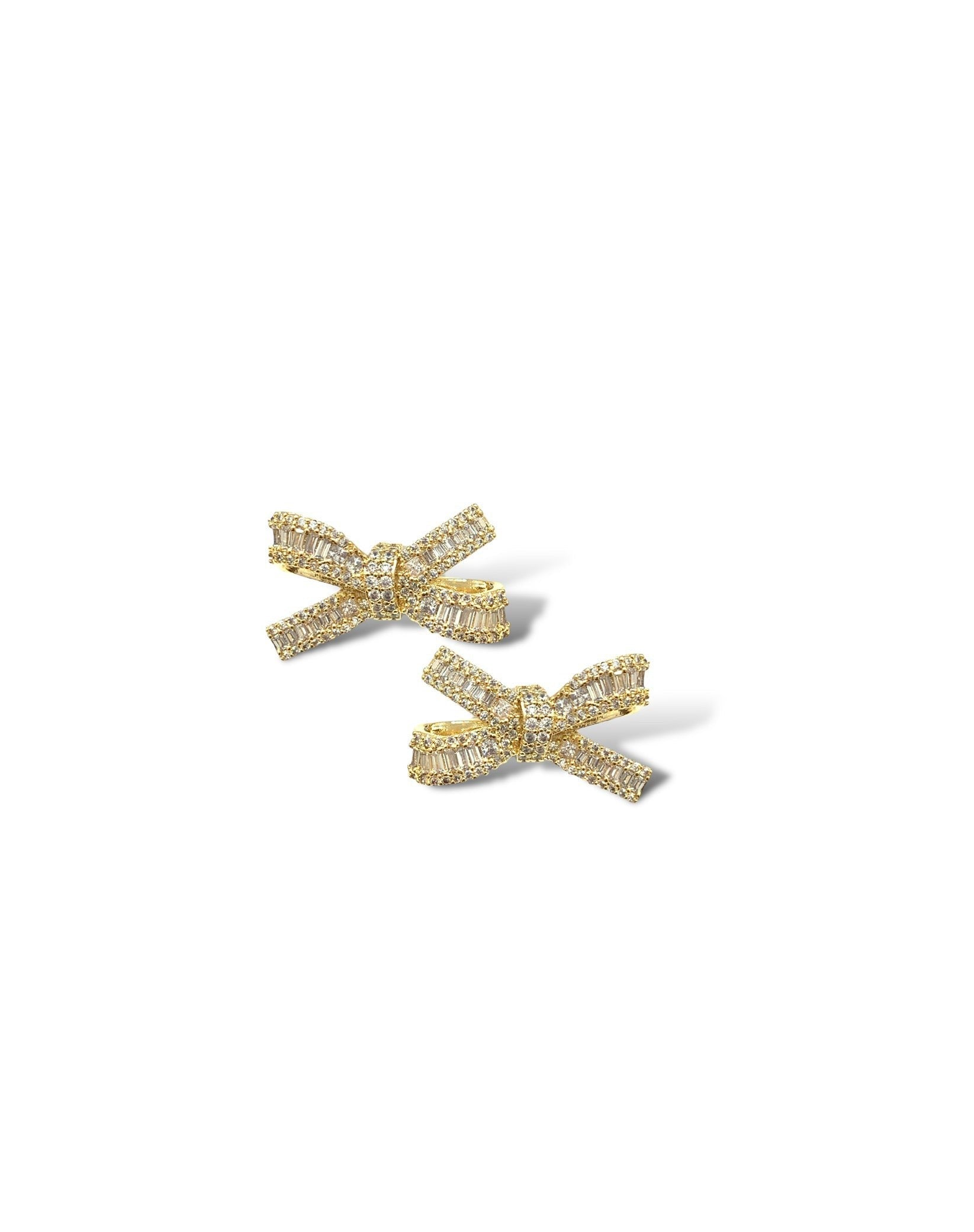 Gold Liz Bow Studs