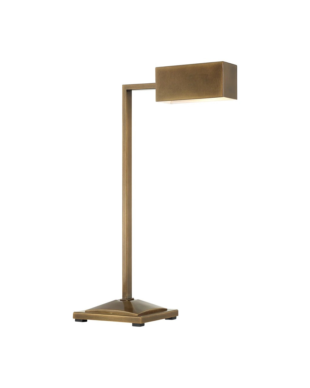 Brass L-Shaped Desk Lamp