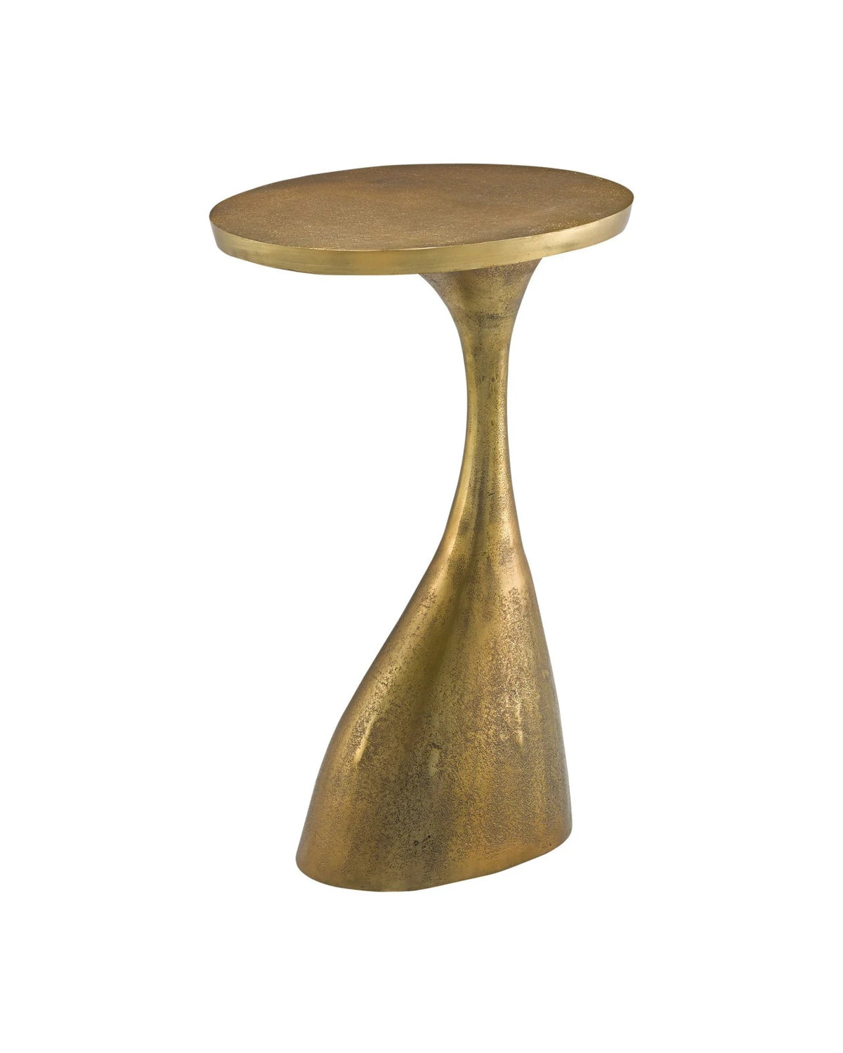 Brass Organically-Shaped Accent Table