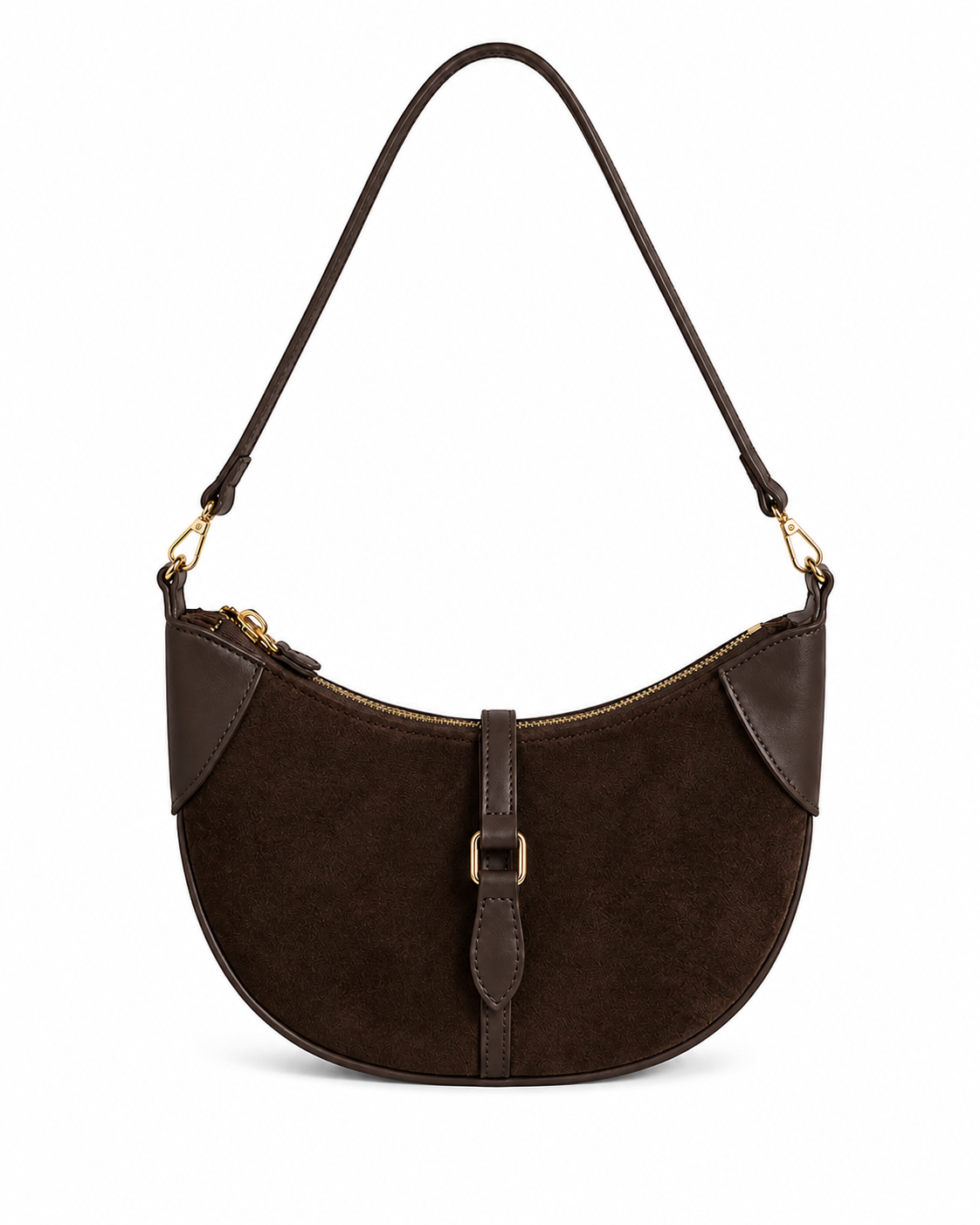 Brown Suede Chelsea Shoulder Bag