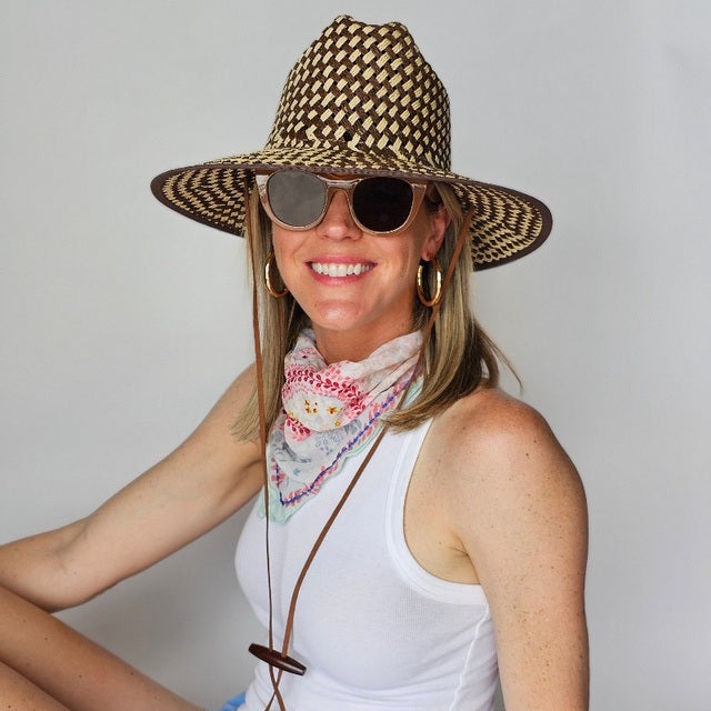 Brown & Cream Lifeguard Hat