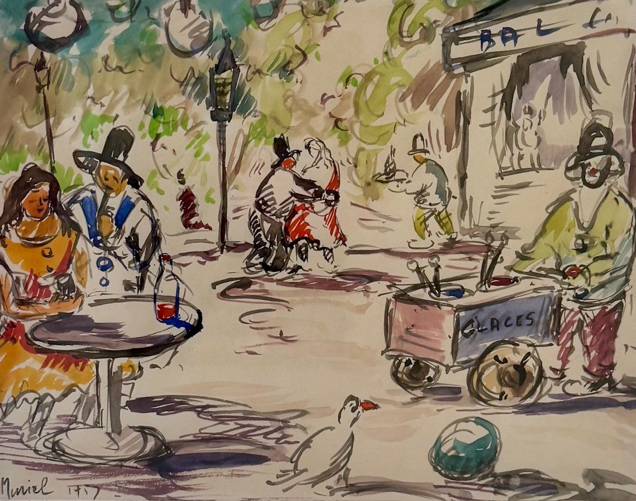 Heritage - At the Cafe II by Muriel (16 x 18)