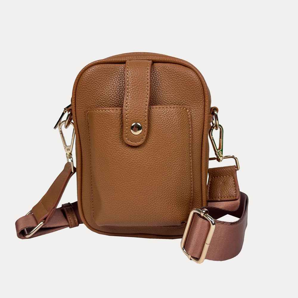 Camel Crossbody Phone Bag